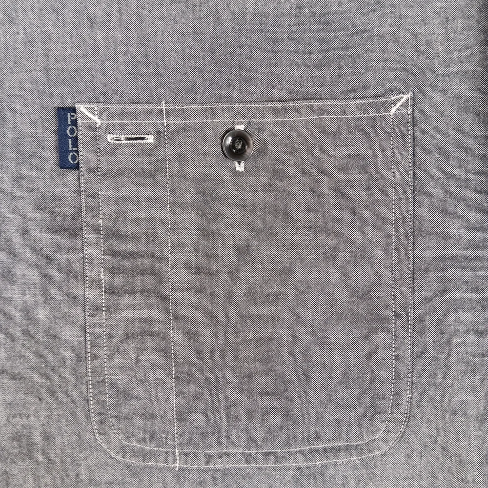 Vintage Polo Ralph Lauren Shirt Mens XL Gray Dungaree Workshirt 100% Cotton